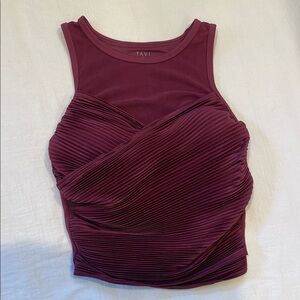 Tavi Women's Wine Pleated Tank Top